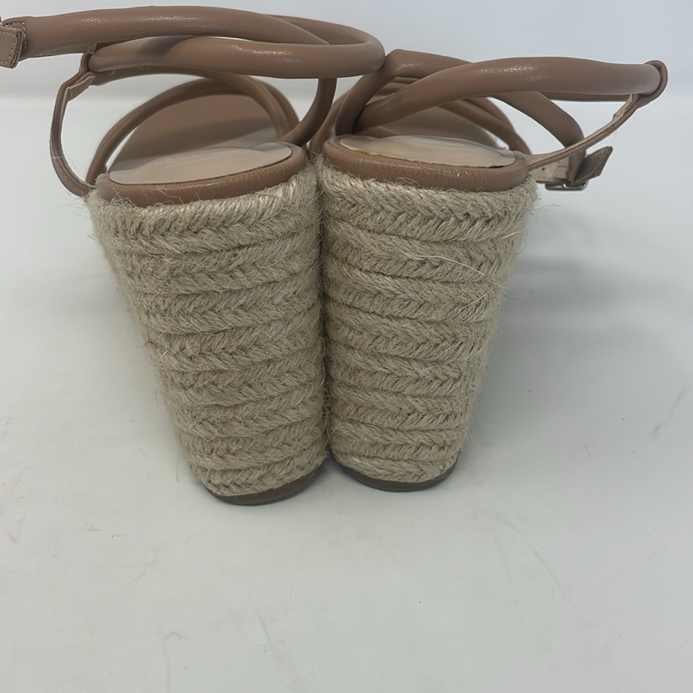 BP Nude Platform Heel Espadrille Sandals Size 8.5 Excellent Condition - Picture 4 of 13
